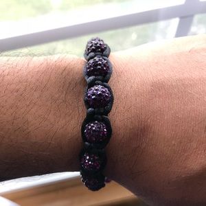 8mm crystal pave shamballa adjustable bracelet